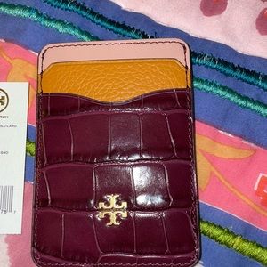Blake Embossed Card Case Tory Burch